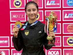 Bripda Aprilia Eka Raih Medali Emas di Uzbekistan Kickboxing World Cup 2025