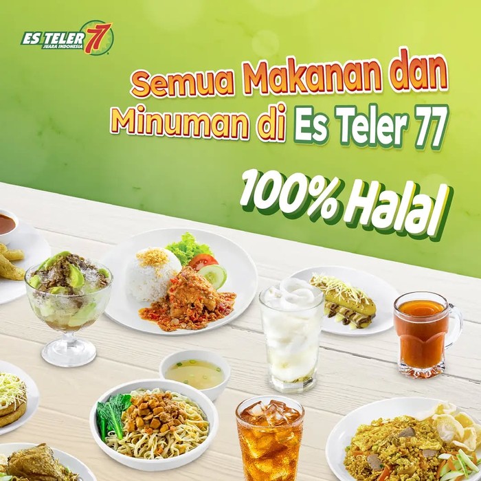 Es Teler 77 merupakan salah satu restoran keluarga yang gerainya ada di banyak mal dan rest area. Ini pencipta resep Es Teler 77.