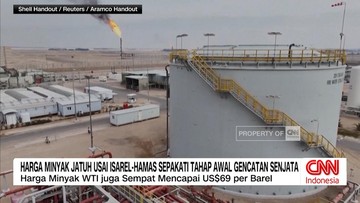 VIDEO: Harga Minyak Jatuh Usai Israel-Hamas Sepakati Gencatan Senjata
