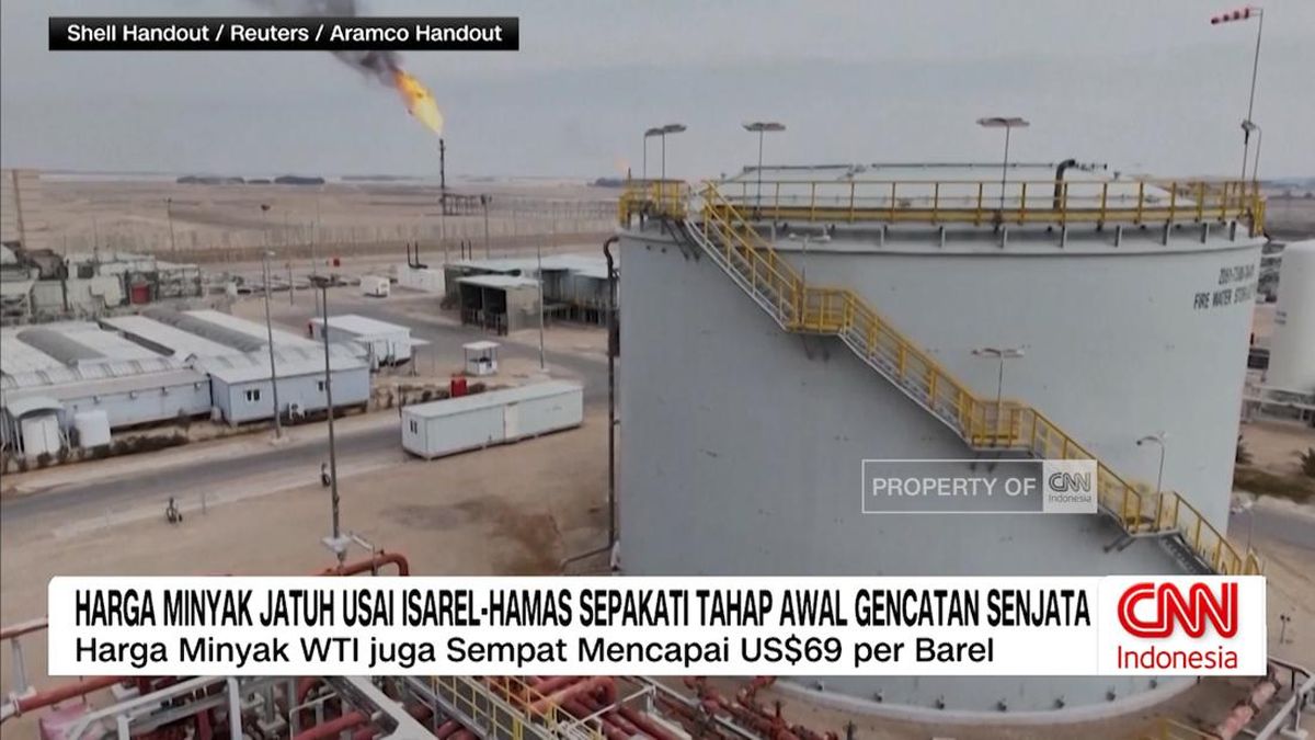 VIDEO: Harga Minyak Jatuh Usai Israel-Hamas Sepakati Gencatan Senjata