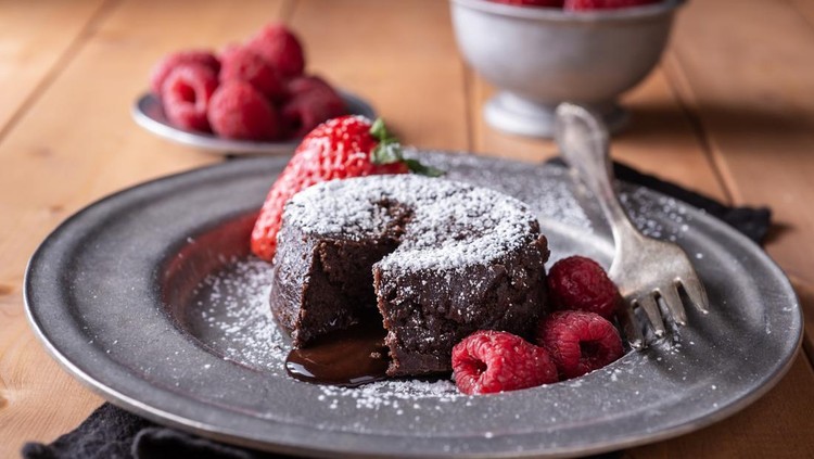 Ilustrasi lava cake Ilustrasi lava cake