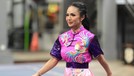 Kris Dayanti gabung dengan kontingen Indonesia menjadi atlet wushu untuk kejuaraan internasional di China&period;