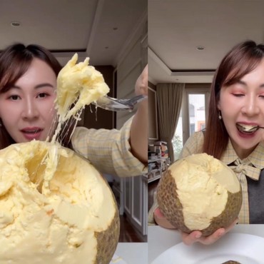 Tren Baru Makan Sukun Matang Langsung di Pohon, Rasanya Disebut Mirip Es Krim