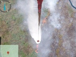2 Helikopter Dikerahkan Padamkan Wilayah Rambai OKI