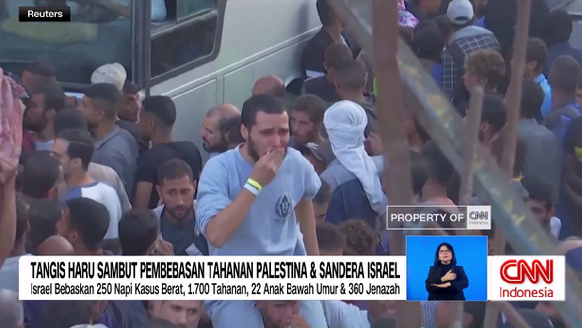VIDEO: Tangis Haru Sambut Pembebasan Tahanan Palestina