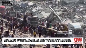 VIDEO: Warga Gaza Berebut Pasokan Bantuan di Tengah Gencatan Senjata
