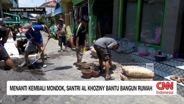 VIDEO: Menanti Kembali Mondok, Santri Al Khoziny Bantu Bangun Rumah