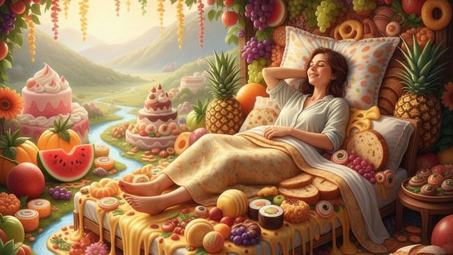 Mengambil Foto Tidur di Atas Makanan dengan Gemini Al dalam 65 Karakter