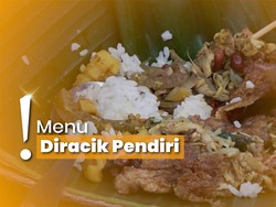 Mencicipi Nasi Tekor Bali dengan Lauk Spesial, Penyajian di Wadah Bambu!