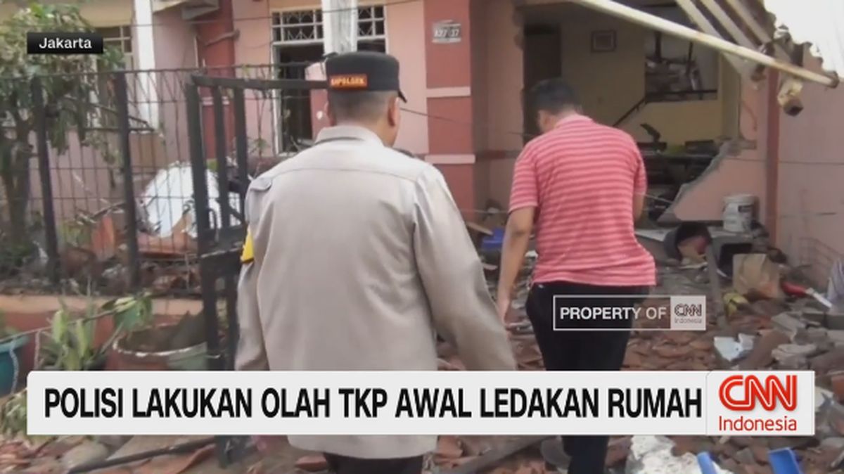 VIDEO: Polisi Lakukan Olah TKP Awal Ledakan Rumah