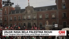 VIDEO: Unjuk Rasa Bela Palestina di Spanyol Ricuh