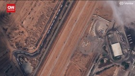 VIDEO: Gambar Satelit Truk Bantuan Mengantre Masuki Gaza
