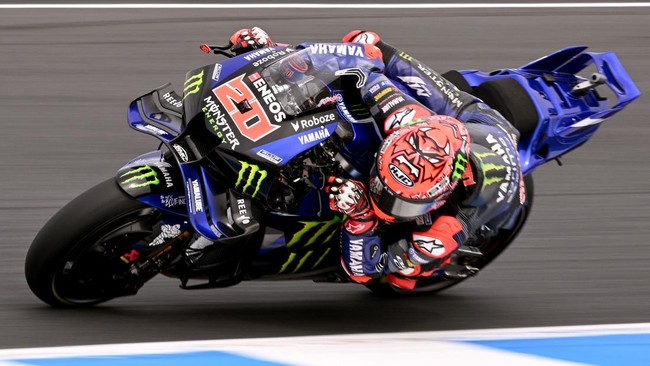 Quartararo Pole, Alex Kecelakaan Fabio Quartararo berhasil merebut pole position MotoGP Australia usai menjadi yang tercepat di sesi kualifikasi, Sabtu (18/10) pagi.