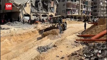VIDEO: Hamas Mulai Cari Jenazah Sandera Pakai Buldozer