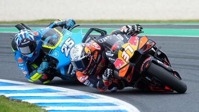 Pembalap KTM Pedro Acosta jadi yang tercepat dalam sesi practice MotoGP Malaysia 2025 di Sirkuit Sepang, Jumat (24/10).
