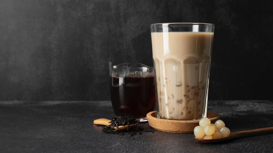 Milk tea Ilustrasi teh susu