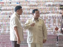 Potret Prabowo di Depan Gunung Uang Triliunan Hasil Sitaan Kejagung