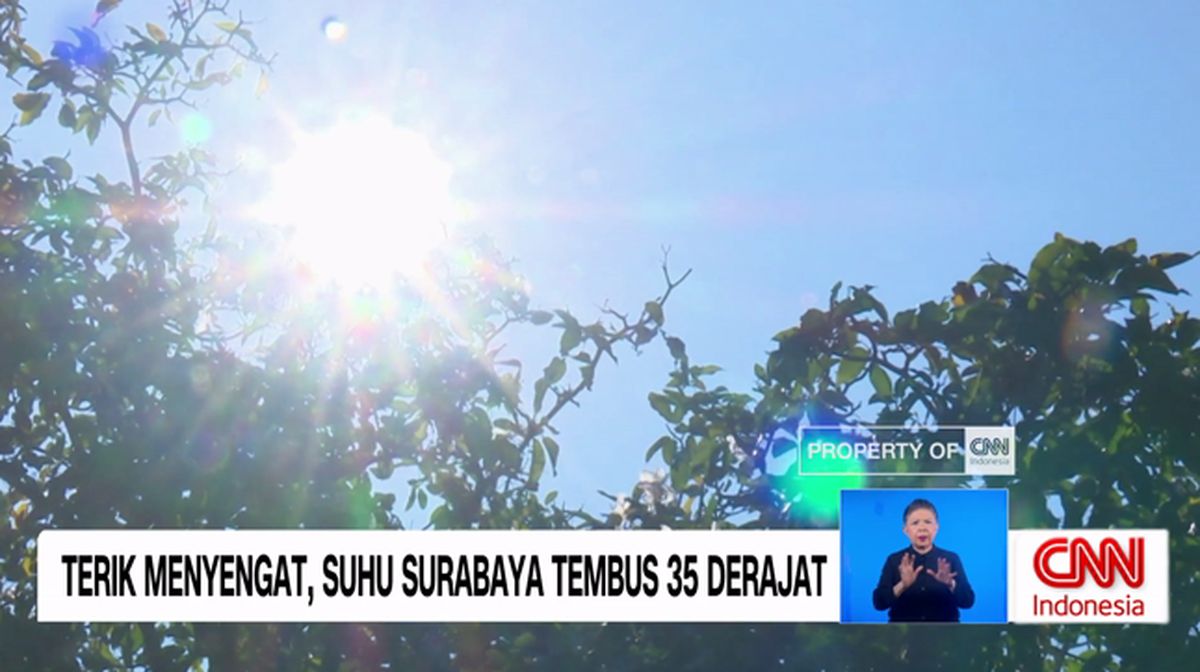 VIDEO: Terik Menyengat, Suhu Surabaya Tembus 35 Derajat