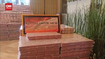 VIDEO: Uang Sitaan Korupsi CPO Rp13 T dari Kejagung