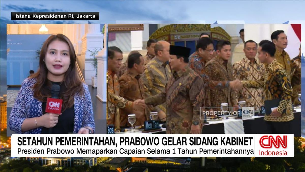 VIDEO: Setahun Pemerintahan, Prabowo Gelar Sidang Kabinet