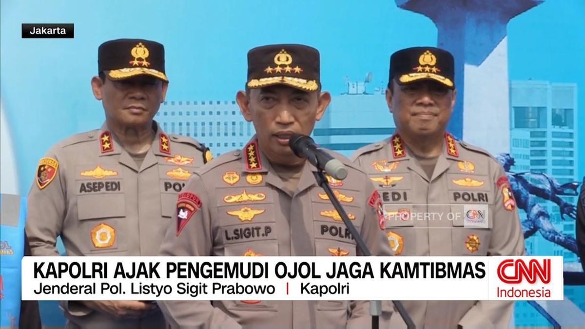 VIDEO: Kapolri Ajak Pengemudi Ojol Jaga Kamtibmas