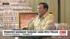 VIDEO: Prabowo Saksikan 'Gunung' Uang Rp13 Triliun