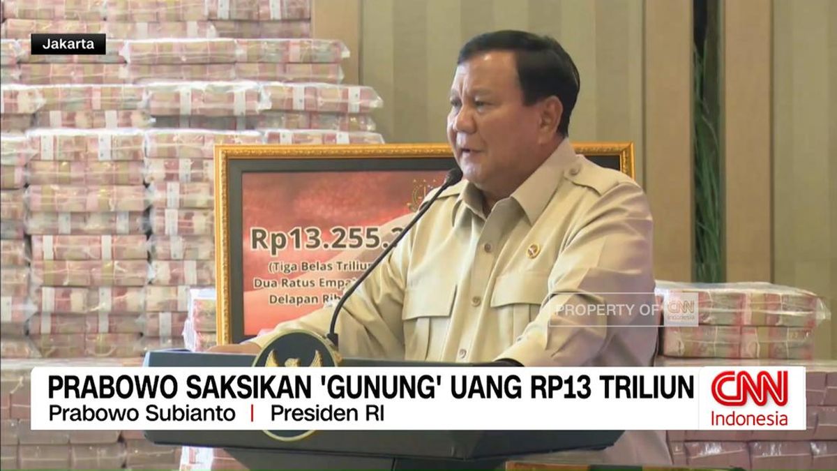 VIDEO: Prabowo Saksikan 'Gunung' Uang Rp13 Triliun