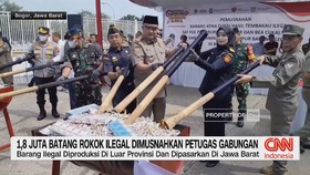 VIDEO: Pemusnahan Rokok dan Miras Ilegal