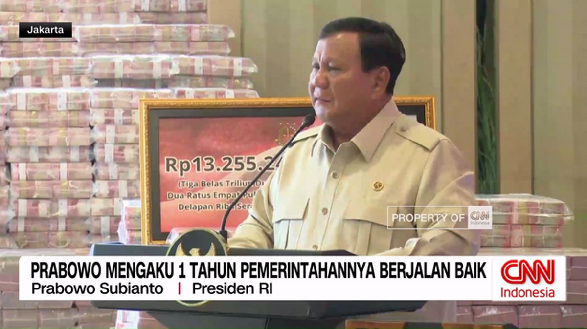 VIDEO: Prabowo Akui Satu Tahun Pemerintahannya Berjalan Baik