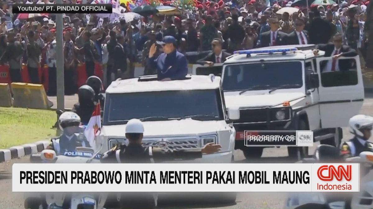 VIDEO: Presiden Prabowo Minta Menteri Pakai Mobil Maung