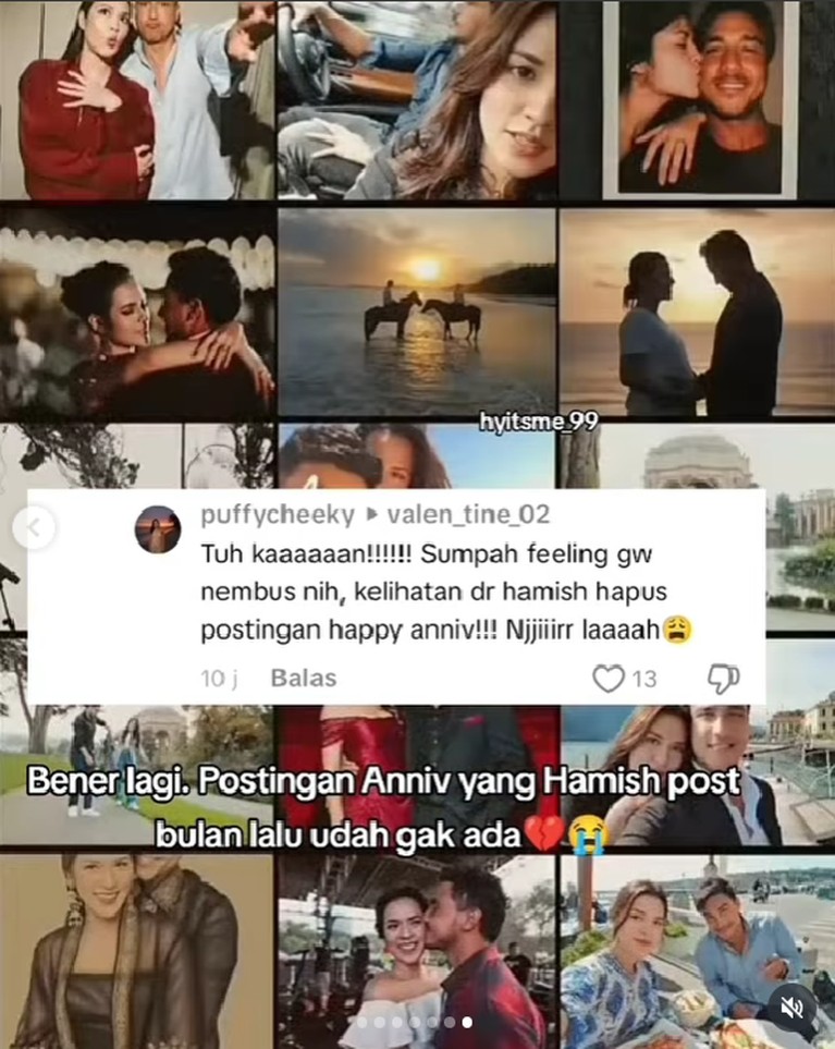 Hamish Daud - Raisa Kode unggahan Hamish Daud dan Raisa.