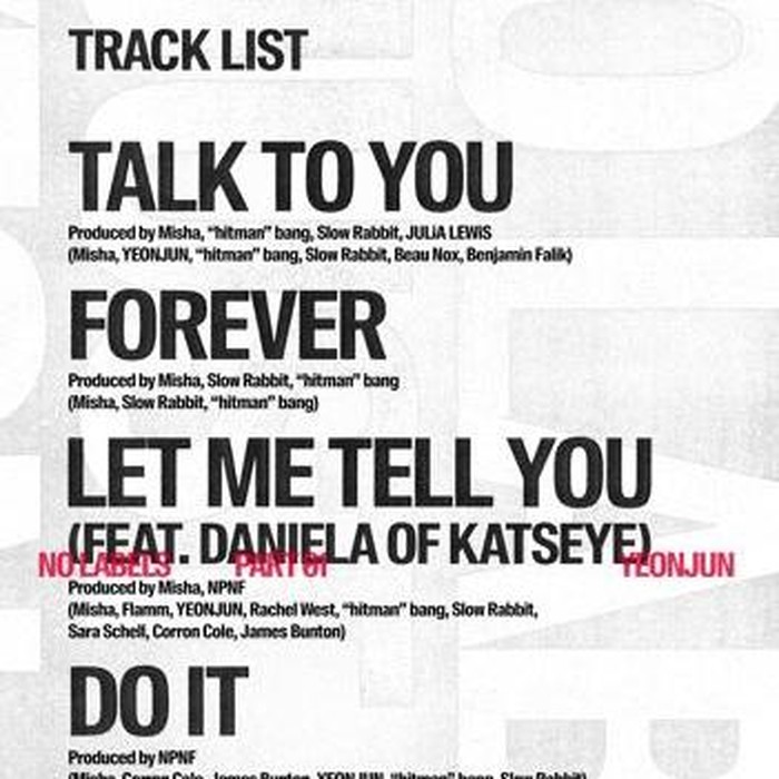 Album solo Yeonjun TXT ini berisikan enam lagu, mulai dari Talk To You sebagai lagu utama, Forever, Let Me Tell You, Do It, Nothin' 'Bout Me, dan Coma.