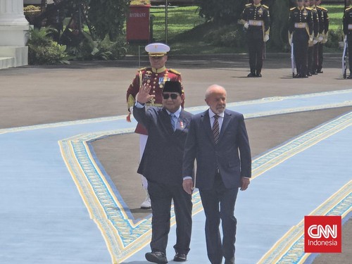 Momen Prabowo Jamu Kedatangan Presiden Brasil Lula da Silva di Istana