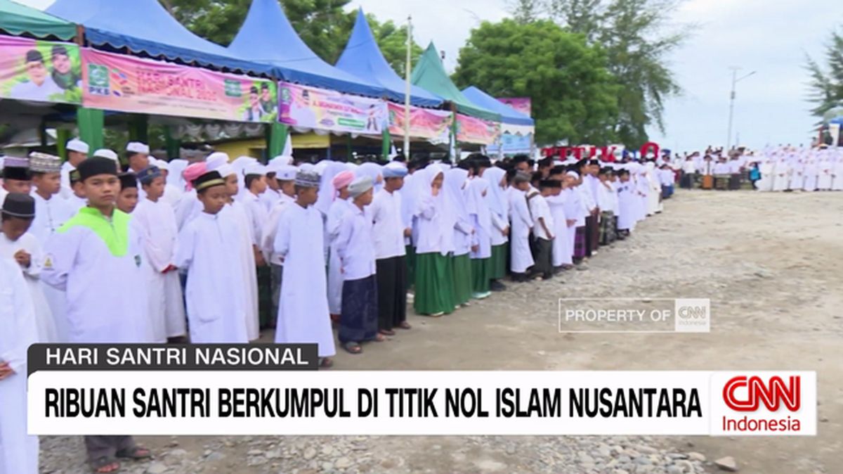 VIDEO: Ribuan Santri Berkumpul di Titik Nol Islam Nusantara