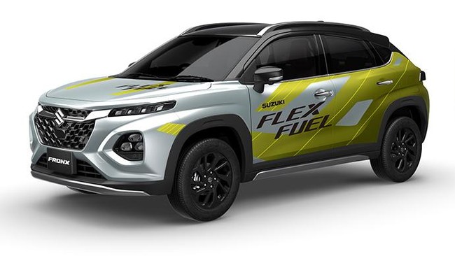 Suzuki Bakal Pamer Fronx Bioetanol di Japan Mobility Show 2025 Suzuki menyiapkan dua model, Fronx dan Gixxer SF 250, yang mengadopsi teknologi mesin bioetanol di JMS 2025.