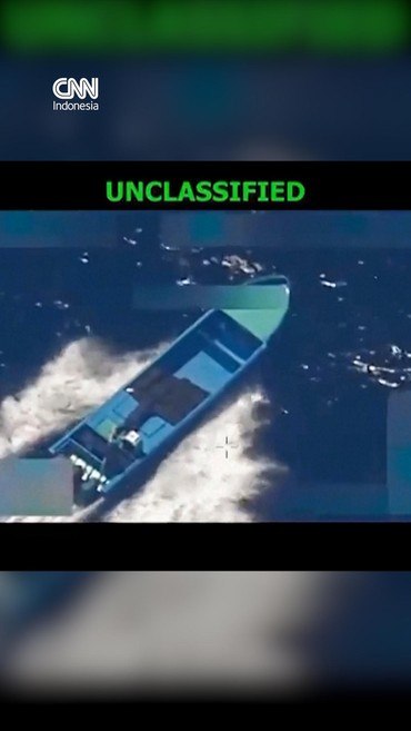 VIDEO: Penampakan Operasi Militer AS ke Kapal Pengangkut Narkoba