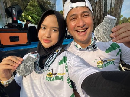 Raina Anak Irfan Hakim yang Mulai Curi Perhatian, Intip Potretnya Lomba Lari Bareng Sang Ayah
