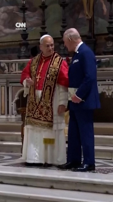 VIDEO: Momen Pertemuan Raja Charles dan Paus Leo ke Vatikan