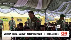 VIDEO: Menhan Tinjau Markas Batalyon di Pulau Buru
