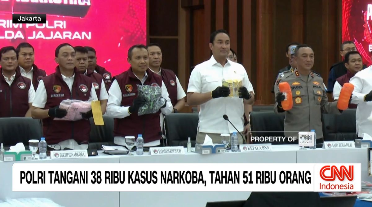 VIDEO: Polri Tangani 38 Ribu Kasus Narkoba, Tahan 51 Ribu Orang
