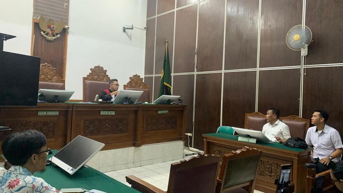 Hakim menolak permohonan praperadilan Direktur Eksekutif Lokataru, Delpedro Marhaen Rismansyah (Mulia/detikcom)