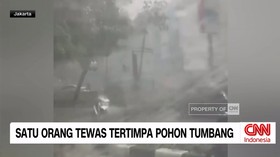 VIDEO: Hujan Deras Landa Jakarta, Satu Orang Tewas Tertimpa Pohon