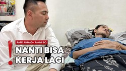 Jenguk Fahmi Bo, Raffi Ahmad Semangati Agar Cepat Sembuh
