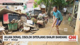 VIDEO: Hujan Deras, Cisolok Diterjang Banjir Bandang