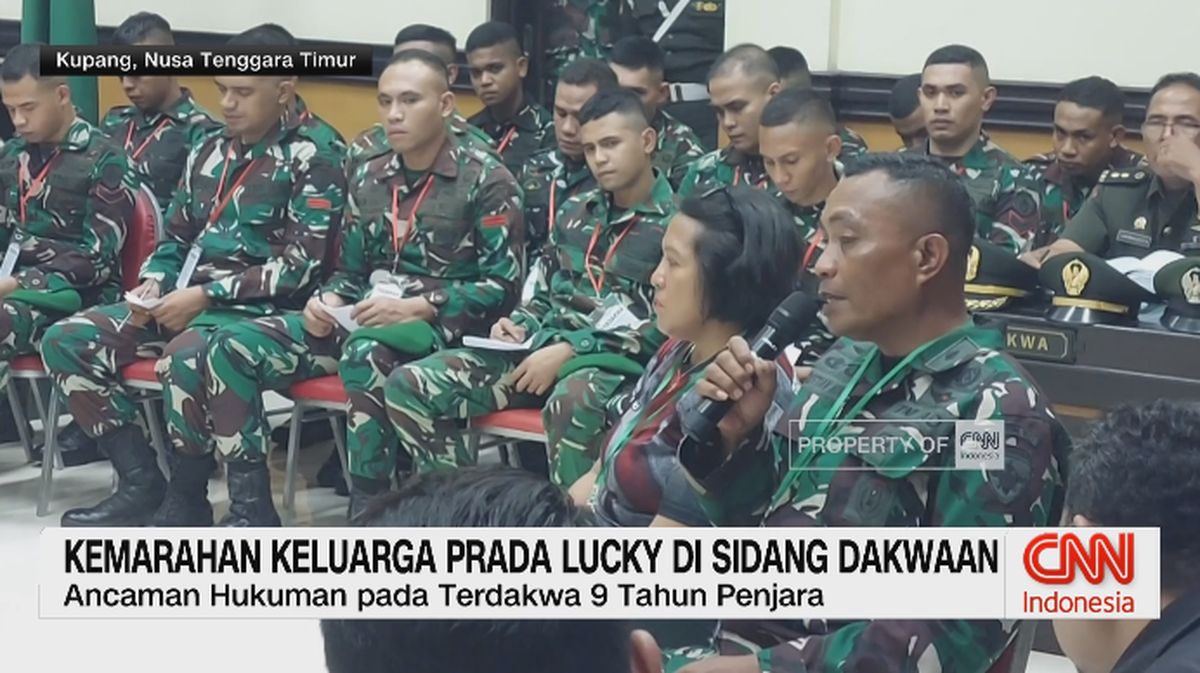 VIDEO: Kemarahan Keluarga Prada Lucky di Sidang Dakwaan