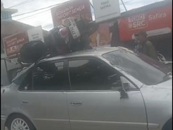 Kecelakaan Maut di Cilegon, Motor Sampai Nyangkut di Atap Mobil Kecelakaan Maut di Cilegon, Motor Sampai Nyangkut di Atap Mobil