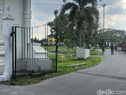 Viral Besi Pagar Istana Maimun Medan Lenyap, Begini Penampakannya