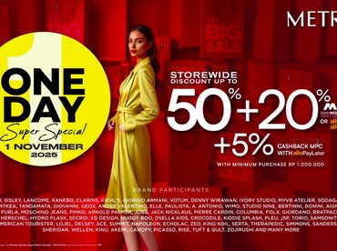 Cuma Satu Hari, Ada Diskon Spektakuler di METRO BIG SALE!