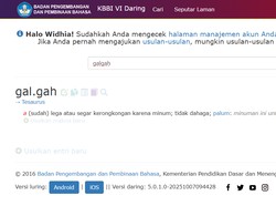 Makna Galgah Menurut KBBI, Kosakata Baru Lawan Kata Haus