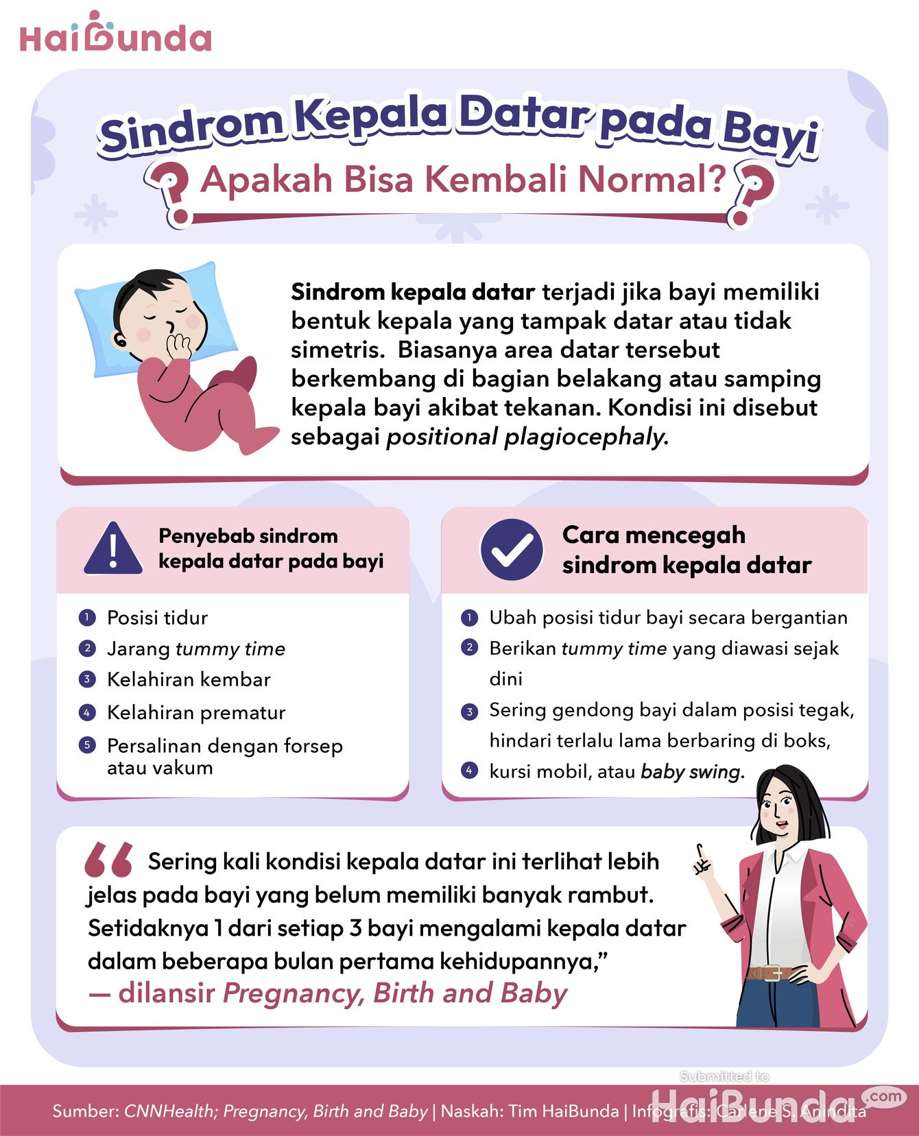 Infografis Sindrom Kepala Datar pada Bayi, Apakah Bisa Kembali Normal? Infografis Sindrom Kepala Datar pada Bayi, Apakah Bisa Kembali Normal?